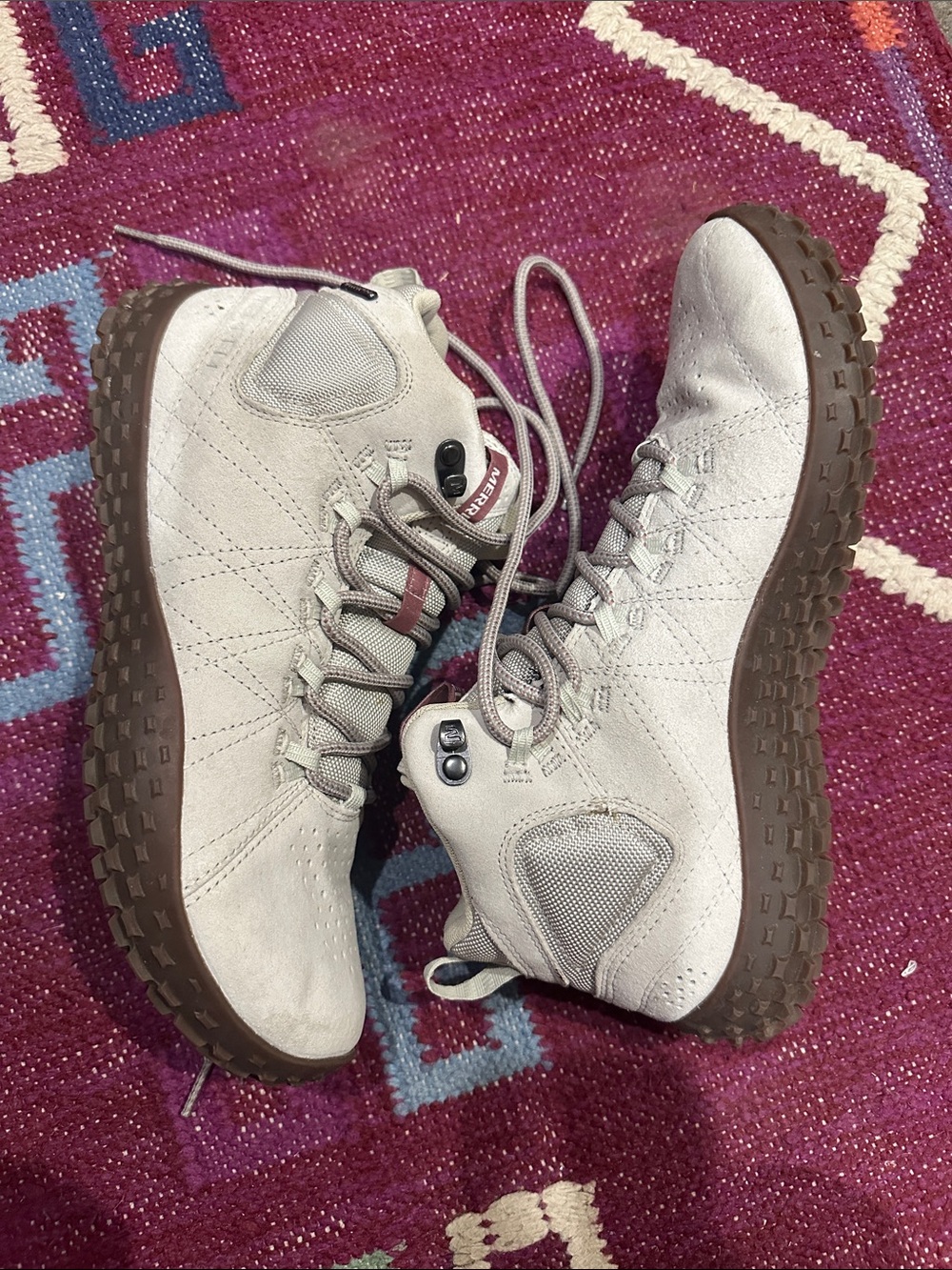 Merrell Women’s Beige Suede Hiking Boot - Lightweight All-Terrain Style